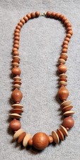 Wooden bead necklace for sale  Buchanan