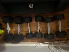 Rubber hex dumbbell for sale  Highland