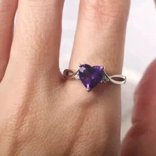 Heart shape amethyst for sale  GLASGOW