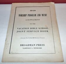 1949 worship program for sale  Monett