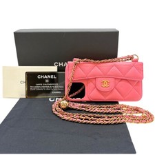 Autêntica Capa CHANEL Matelasse iPhone 12Pro Corrente Ombro Couro Rosa #36635351 comprar usado  Enviando para Brazil