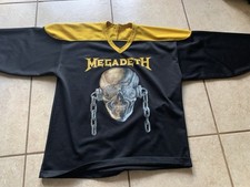 Camiseta de hóquei rara vintage Megadeth Rattlehead 83 NHL CCM metal rock  comprar usado  Enviando para Brazil