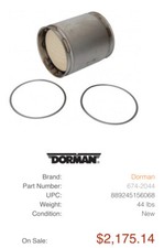 Dpf filter 2018 for sale  Piedmont