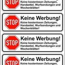 Aufkleber briefkasten stopp gebraucht kaufen  Schweinfurt