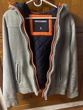 Jaqueta Abercrombie Fitch cinza 2 camadas com 2 zíperes e capuz comprar usado  Enviando para Brazil