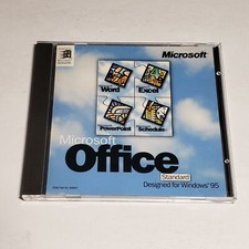 Usado, Microsoft Office Standard para Windows 95 em CD-ROM Word Excel PowerPoint com chave comprar usado  Enviando para Brazil