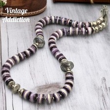 Colar de contas caneladas 23" 10mm Wampum Sterling Navajo banco de pérolas centavo mercúrio comprar usado  Enviando para Brazil
