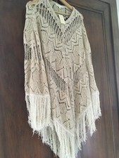 Poncho maje écru d'occasion  France