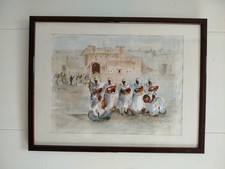 Tableau aquarelle orientaliste d'occasion  Septèmes-les-Vallons