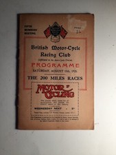 Brooklands programme 1925 for sale  BADMINTON