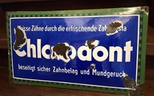 Chlorodont emailleschild boos gebraucht kaufen  Linau