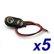 5 Conectores Pila Bateria 9 Voltios★5 pcs connectors 9V Battery Clip Snap PP6 comprar usado  Enviando para Brazil