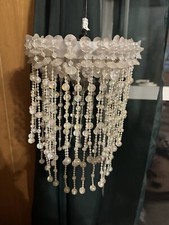 Candelabro de corrente de contas de acrílico pendurado peça central de casamento com cordão comprar usado  Enviando para Brazil