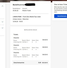 Linkin park tickets gebraucht kaufen  Fürth