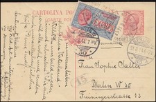 Italien postkarte eilmarke gebraucht kaufen  Schwalmtal