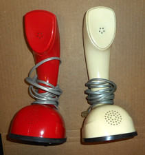 2 TELEFONES VINTAGE ERICOFON COBRA MOSTRADOR ROTATIVO - VERMELHO E BRANCO comprar usado  Enviando para Brazil