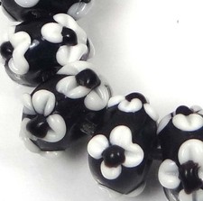 Abajur feito à mão branco preto flor espaçador contas Rondelle escolha a quantidade comprar usado  Enviando para Brazil