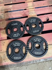 PLACAS DE TROCA ESTILO ADERÊNCIA PESOS OLÍMPICOS 10 LB X 4 40 LB FURO TOTAL 2”, usado comprar usado  Enviando para Brazil