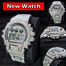 Relógio masculino de luxo banhado a ouro 18K IPS digital hip hop gelo King Bling comprar usado  Enviando para Brazil