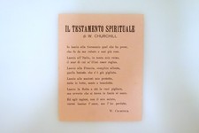 Volantino testamento spiritual usato  Italia
