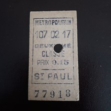 Ticket metropolitain paul d'occasion  Fresnes