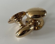 Maçanetas de porta antigas vitorianas eduardianas par oval bronze ovo (DK408) comprar usado  Enviando para Brazil