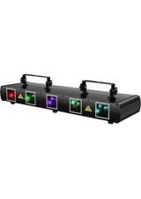 Luzes a laser para DJ, efeito de feixe 5 feixes som ativado luzes de festa para DJ RGBYC L... comprar usado  Enviando para Brazil