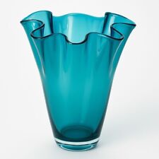 Vase glass wavy for sale  Shipping to Ireland