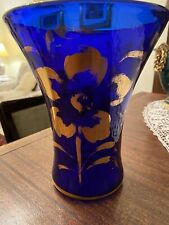 Vaso vetro blu usato  Roma
