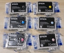6 tintas genuínas Epson 48 T048 T0481-T0486 R200 R220 R300 R320 R340 RX500/600/620 comprar usado  Enviando para Brazil