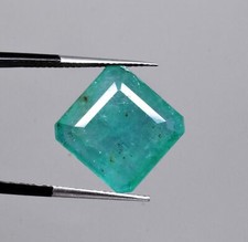 Pedra preciosa não tratada octógono verde esmeralda natural da Zâmbia 11,55 quilates com certificação GTL, usado comprar usado  Enviando para Brazil