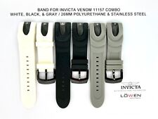 Autêntica pulseira de relógio Invicta Venom 11157 combo cinza, branco, poliuretano preto 26 mm comprar usado  Enviando para Brazil