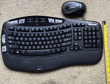 Teclado inalámbrico ergonómico Logitech Wave K350 negro 820-007835 y mouse M510 segunda mano  Embacar hacia Argentina