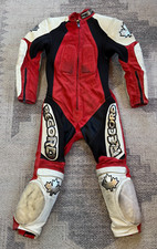 Terno de corrida infantil Record HIGHTECH tamanho 0 (3-4 anos) vermelho preto branco motocross, usado comprar usado  Enviando para Brazil