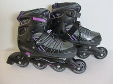 Patins Chicago preto e roxo EUA 5-8 EUR 38-41 crianças jovens em linha comprar usado  Enviando para Brazil