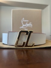 Christian Louboutin Nowy 550 USD Happy Rui CL Logo Skórzany pasek 100cm Rozmiar 36" Talia na sprzedaż  Wysyłka do Poland