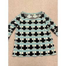 Suéter Anthropologie Moth Feminino Manga Flare Média Xadrez Azul Preto Branco comprar usado  Enviando para Brazil