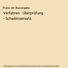 Praxis bauvergabe verfahren gebraucht kaufen  Trebbin