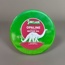 Placa de reprodução de botão redondo óleo de motor Opaline Sinclair 24" dinossauro caverna fria comprar usado  Enviando para Brazil