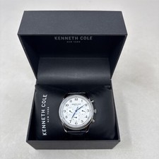 Relógio masculino Kenneth Cole New York KC50841012 pulseira de couro preto cronógrafo, usado comprar usado  Enviando para Brazil