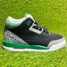 Tênis de basquete Nike Air Jordan 3 retrô masculino tamanho 4Y preto verde pinho comprar usado  Enviando para Brazil