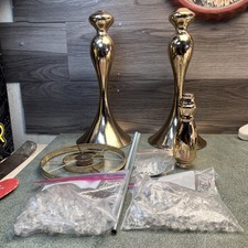2 peças conjunto de arranjo de flores de metal dourado peça central de jantar de casamento/hotel comprar usado  Enviando para Brazil