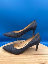 Sandália Feminina Nine West Slip-On Wise Up Tamanho 8M Tecido Azul 2,5" Salto Respirável comprar usado  Enviando para Brazil