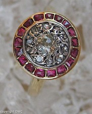 Ring rubinen diamantrosen gebraucht kaufen  München