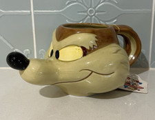 Caneca de cerâmica 3D vintage Warner Bros Looney Tunes 'Wile E Coyote' - Aplausos 1989 comprar usado  Enviando para Brazil