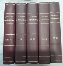 Archives ophtalmologie fondée d'occasion  Roanne