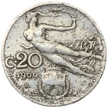 Centesimi 1909 libertà usato  Trani