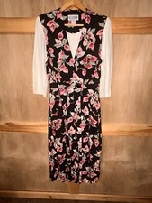 Usado, Vestido vintage anos 80 RJ Stevens por CAROL ESCRITOR floral jardim festa chá tamanho 8 comprar usado  Enviando para Brazil