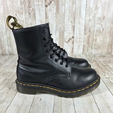 Botas de tornozelo femininas Dr. Martens 1460 W couro preto tamanho 7 combate comprar usado  Enviando para Brazil