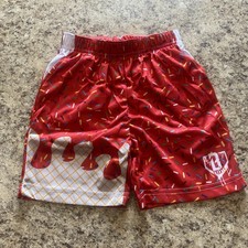 Bermuda Baseball Lifestyle 101 juvenil pequena réplica vermelha cereja sorvete comprar usado  Enviando para Brazil